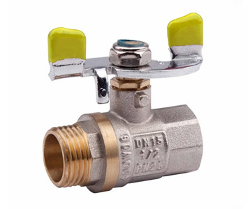 Кран кульовий для газу 1/2" ВН метелик