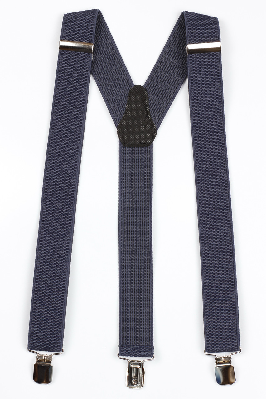 Підтяжки дорослі чоловічі середні однотонні Y35 Top Gal темний джинс