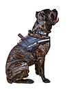 Шлея Police N4 70-100 см DogExtremе для собак з ліхтариком зі змінним ліпленням чорна, фото 4