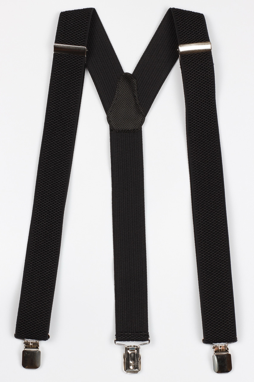 Підтяжки дорослі чоловічі середні однотонні Y35 Top Gal чорні