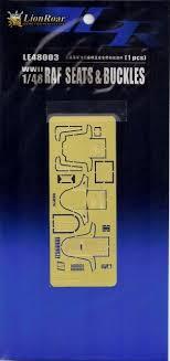 Фототравлення. Сидіння і прив'язні ремені для літаків Британських ВПС WWII. 1/48 LION ROAR LE48003