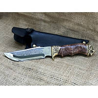 Нож охотничий Nb Art Лев 22k13 подарочный нож для охотника рыбака в чехле в ножнах