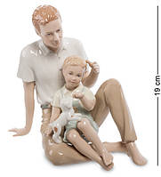 Статуэтка Pavone Отец и сын 19 см 1105753 фарфор фарфоровая фигурка павоне мужчина с ребенком