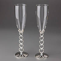 Свадебные бокалы Veronese 2 шт 1009G пара парные бокалы на свадьбу на торжество для шампанского