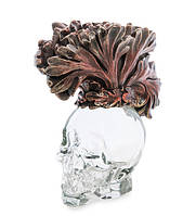 Статуэтка флакон Veronese Стеклянный череп 13 см 1906351 сувенирная бутылка фигурка веронезе верона