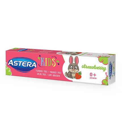 Зубна паста Astera Kids з полуничним смаком 50 мл, фото 2