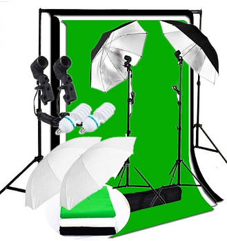 Набори постійного світла з фонами кольоровими, хромакей