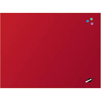 Доска стеклянная магнитно-маркерная 90x120 см, красная 9616-06-a, AXENT