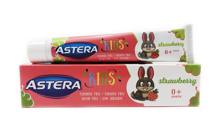 Зубна паста Astera Kids з полуничним смаком 50 мл, фото 2