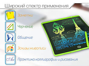 LCD-планшет для малювання DEX DWT1216 Green 12" кольоровий, фото 2