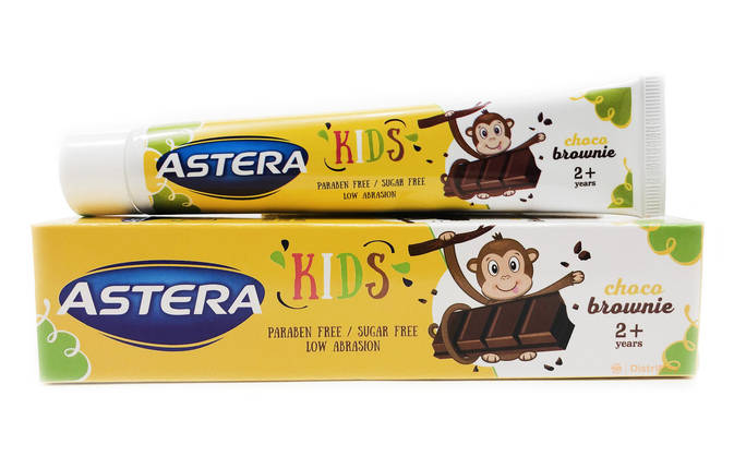 Зубна паста Astera Kids зі смаком шоколадного брауні 50 мл, фото 2
