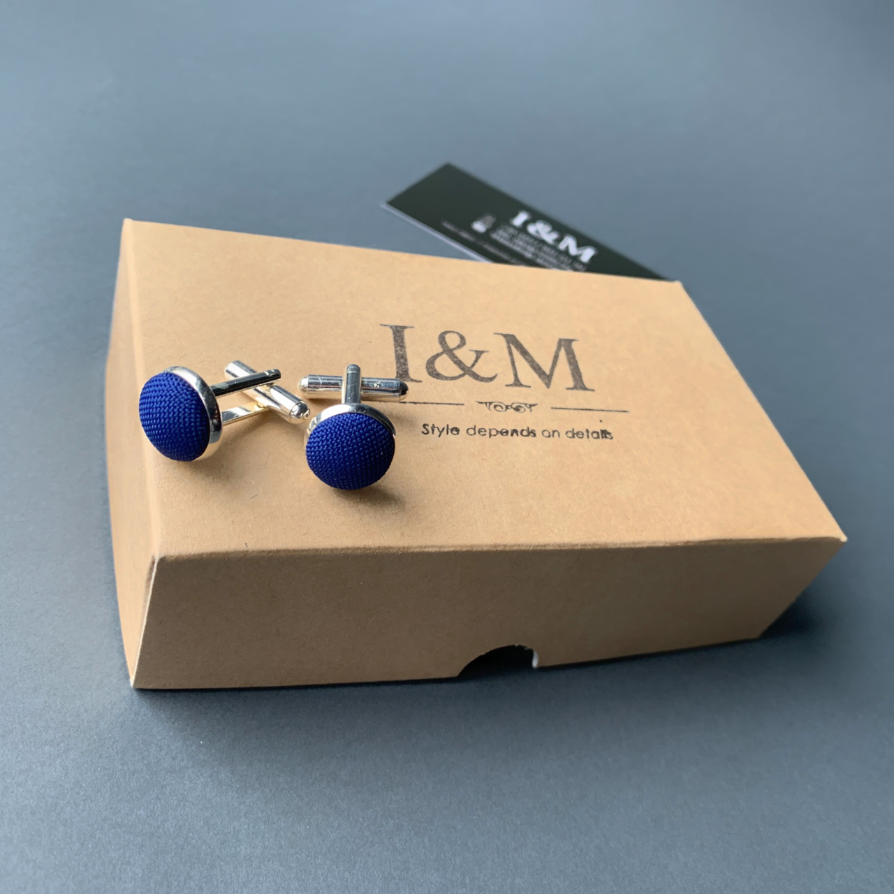 Запонки I&M Craft синие (500118Z) - фото 2 - id-p1127798645