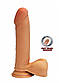 Фалоімітатор із кібершкіри Dual Density Dildo 8" with Balls від Toy Joy, 20,5х4,5 см., фото 2