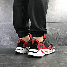 Кросівки чоловічі чорні з червоним підошва піна 15\7841, фото 3