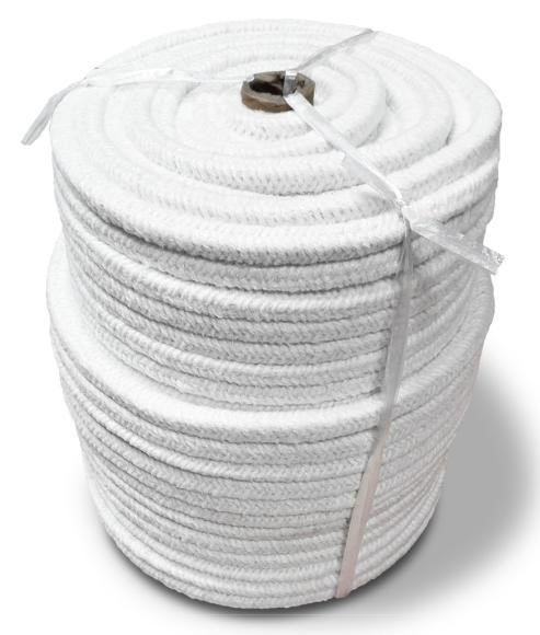 ШНУР ДЛЯ КОТЛА 10х10мм з КЕРАМОВОЛОКНА, до 1260°C, армований, ущільнюючий термоізоляційний вогнетривкий, фото 1