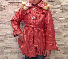 Пальто демісезонне з капюшоном для дівчаток Аліса