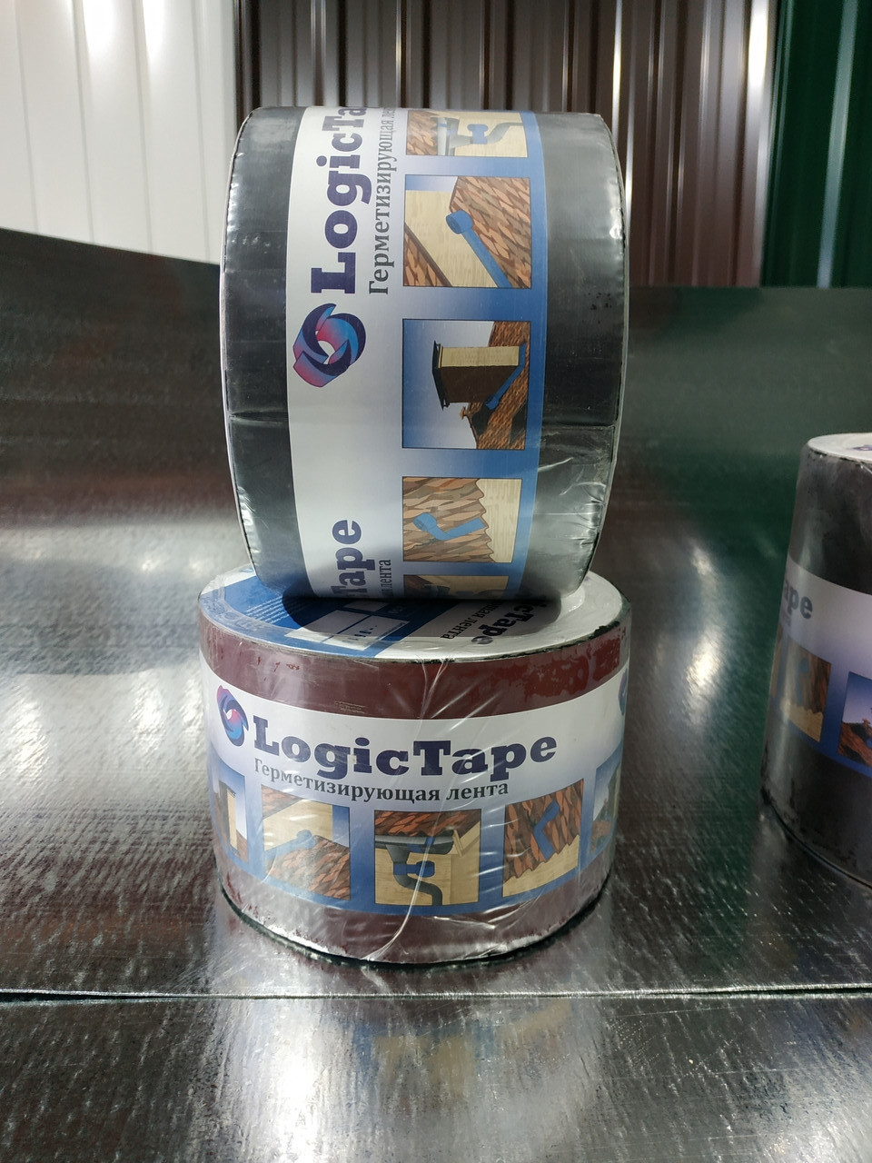 Бутилкаучуковая лента Logic Tape 250 мм х 10 м Терракотовая - фото 3 - id-p1127830707