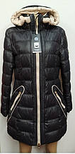 Зимове пальто жіноче арт 1558 холлофайбер чорне 48 р KAPRE