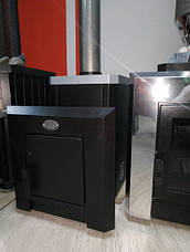 Кам'янка для сауни та лазні Класик Новаслав ПКС-01,02,04 (12,18,26 м³) з виносною топкою зі склом 200х200 мм, фото 5