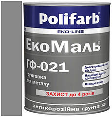 Ґрунт ГФ-021 сірий 0,9 кг, Polifarb Екомаль