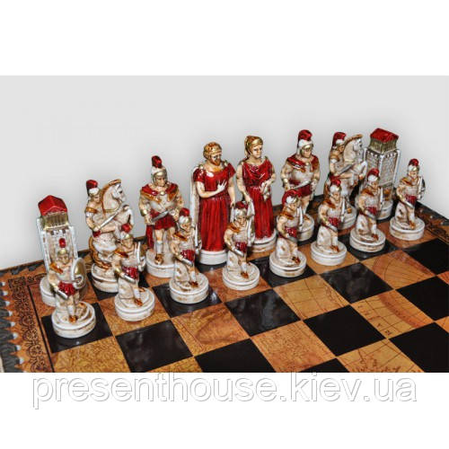 Шахові фігури Nigri Scacchi Троянська битва (SMALL SIZE) (без дошки)
