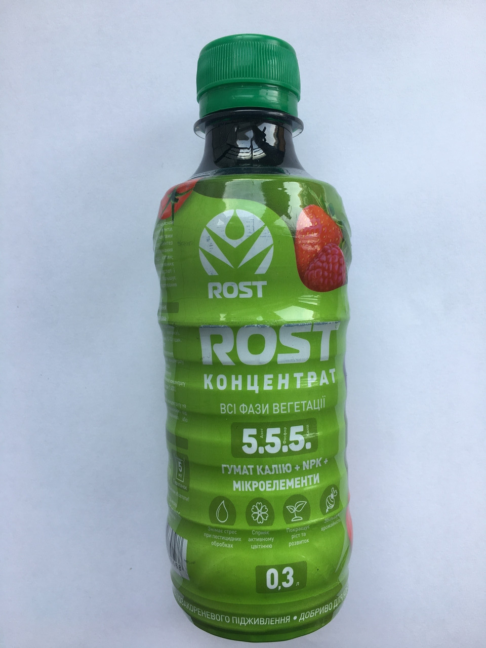 Органо-мінеральне добриво Rost концентрат всі фази вегетації NPK: 5.5.5. 0,3 л