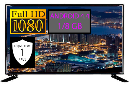 Телевізор LED TV 24" FullHD SmartTV Android 4.4 HDMI USB, VGA