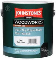 Johnstone's Quick Dry Polyurethane Floor varnish Satin 5 л Швидковисихний матовий лак для підлоги Джонстоун