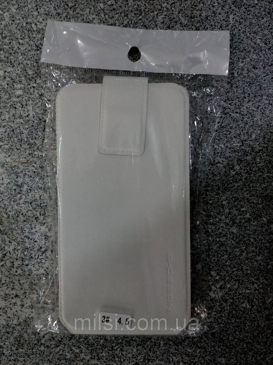Чохол-книжка універсальна 4.2-4.5" white дерм верхня +силікон 03 S-Design