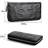 Гаманець жіночий з натуральної шкіри. Жіноче Портмоне. Шкіряний жіночий гаманець клатч Червоний, фото 8