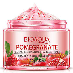 Гелева нічна маска для обличчя з гранатом Bioaqua Pomegranate Fresh Moisturizing Mask,120г