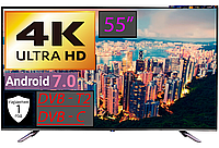 СУПЕР ЦЕНА! Телевизор LED TV 55" SmartTV 4К UHD Android 13.0 HDMI USB VGA