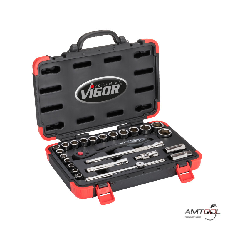 Набор инструмента 1/2", 25 предм. - Vigor V2460N, фото 1