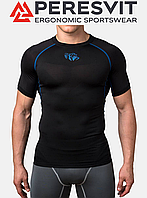 Компрессионная футболка мужская Peresvit Air Motion Compression Short Sleeve T-Shirt Black Blue