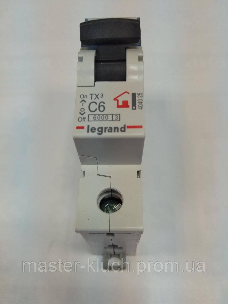 Автоматический выключатель 6A 1P Legrand TX3 - фото 2 - id-p28963100