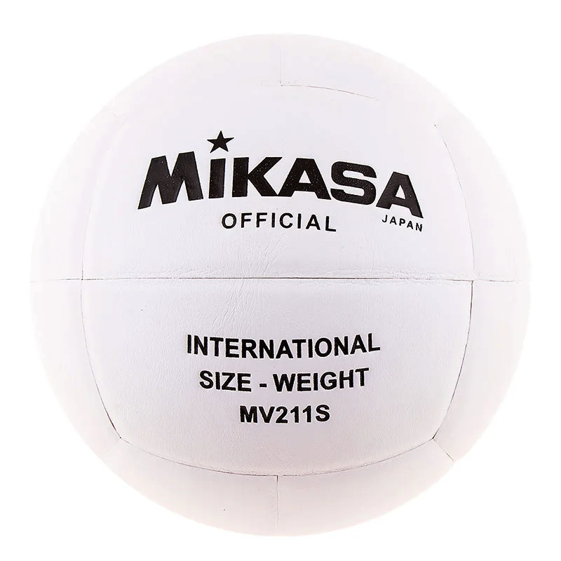 Волейбольний м'яч Mikasa білий із голкою та сіткою