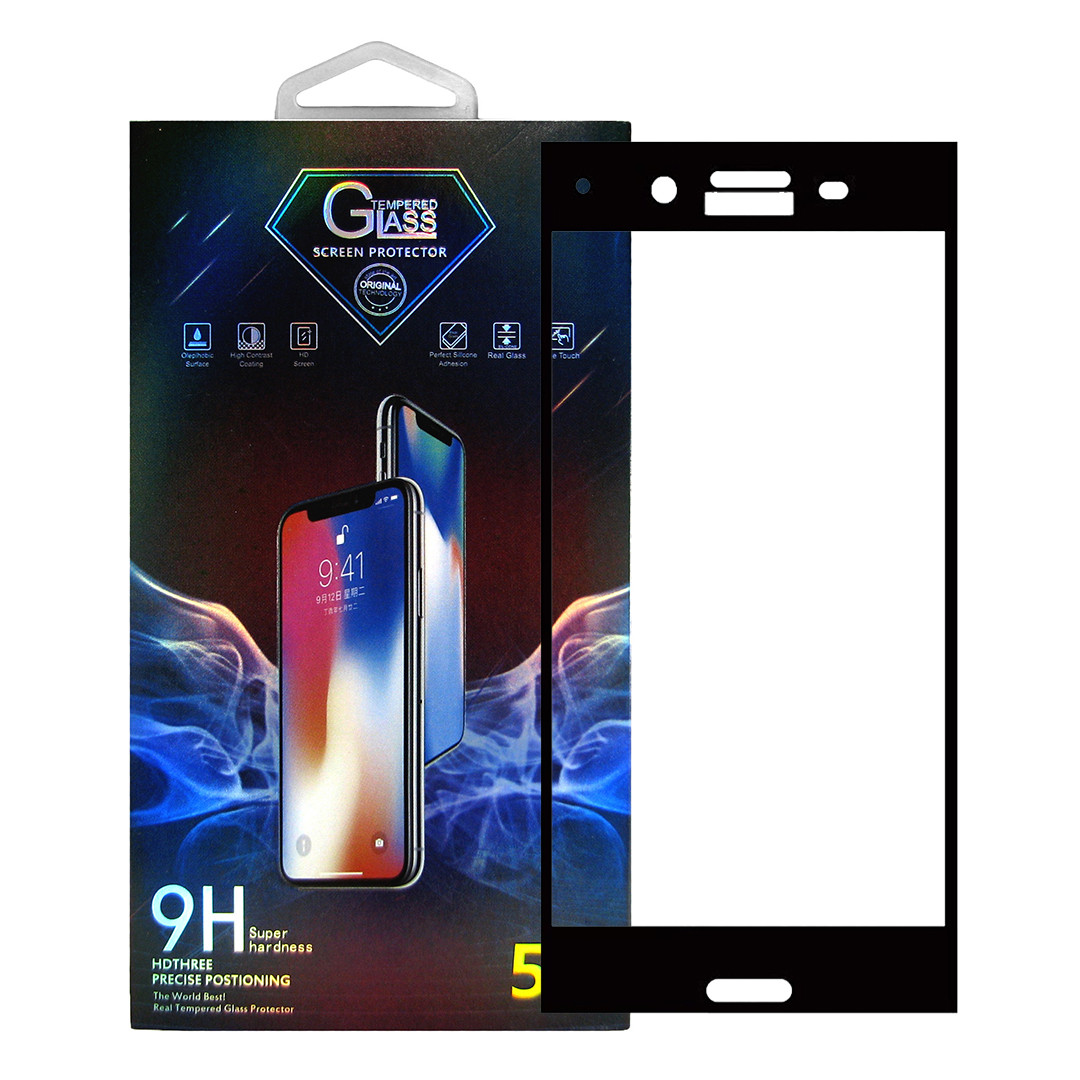 Захисне скло Premium Glass 5D Side Glue для Sony Xperia XZ Black, фото 1