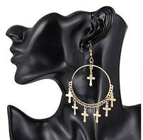 Жіночі гарні сережки з хрестами