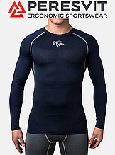 Компресійна футболка чоловіча лонгслів Peresvit Air Motion Compression Long Sleeve T-Shirt Navy Grey