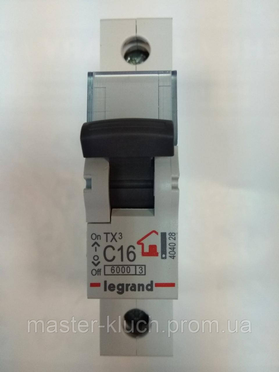 Автоматический выключатель 16A 1P Legrand TX3 - фото 1 - id-p28963670