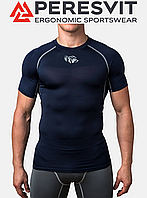 Компрессионная футболка мужская Peresvit Air Motion Compression Short Sleeve T-Shirt Navy Grey