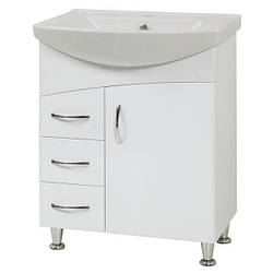 Підлогова Тумба Сансервис LR-60 дуга біла з умивальником Libra 60