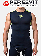 Компресійна футболка чоловіча Peresvit Air Motion Compression Tank Navy Flu Yellow