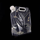 Каністра для води складна туристична похідна 5 л прозора, фото 6