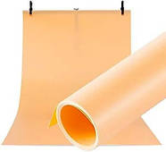 100x200 см жовтогарячий ПВХ Фон для знімання Visico PVC-1020 Orange, фото 2