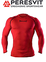 Компрессионная футболка мужская лонгслив Peresvit 3D Performance Rush Compression T-Shirt Red
