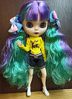 Шарнирная кукла Айси (Блайз), разноцветные волосы + 10 пар кистей + одежда и обувь