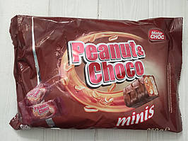 Шоколадні батончики міні Peanut&Choco minis 350 г Німеччина