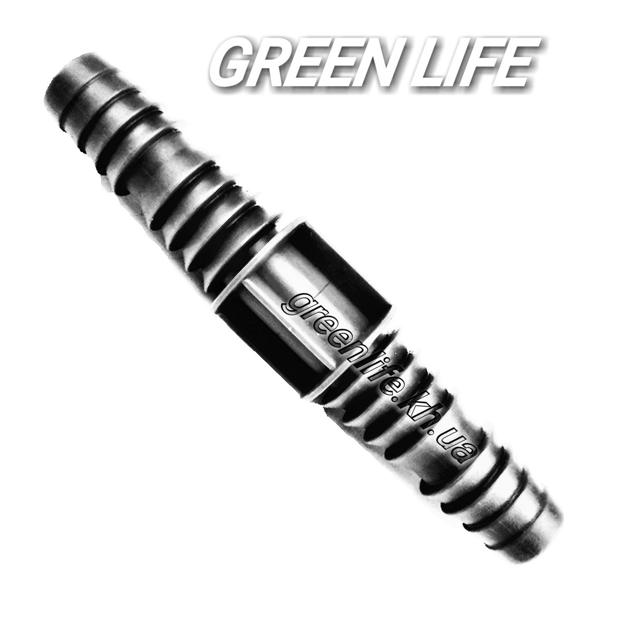 Трубка сполучна 1/2"-3/4" ребриста чорна SLD