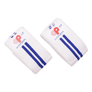 Бинт на коліно силовий L.P. біло-синій LP-0770W 155 х 7,5 см